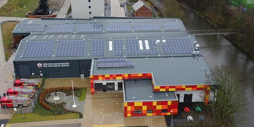 Image of the safety centre shot from the GMFRS drone. 